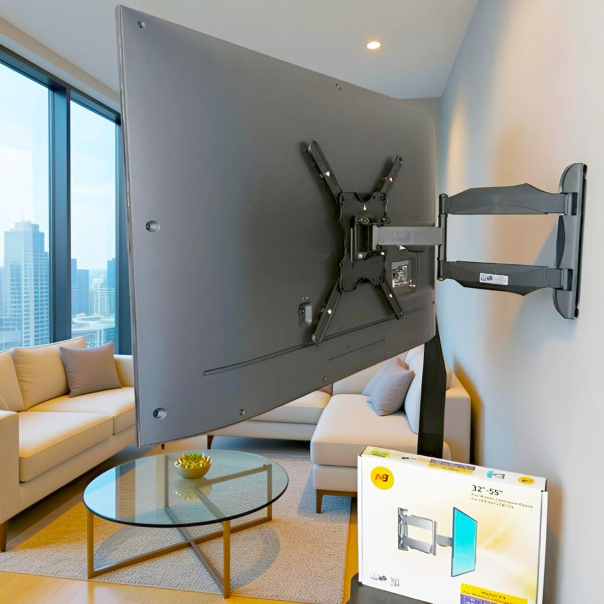 Soporte brazo giratorio importado  32” a 65” pulgadas